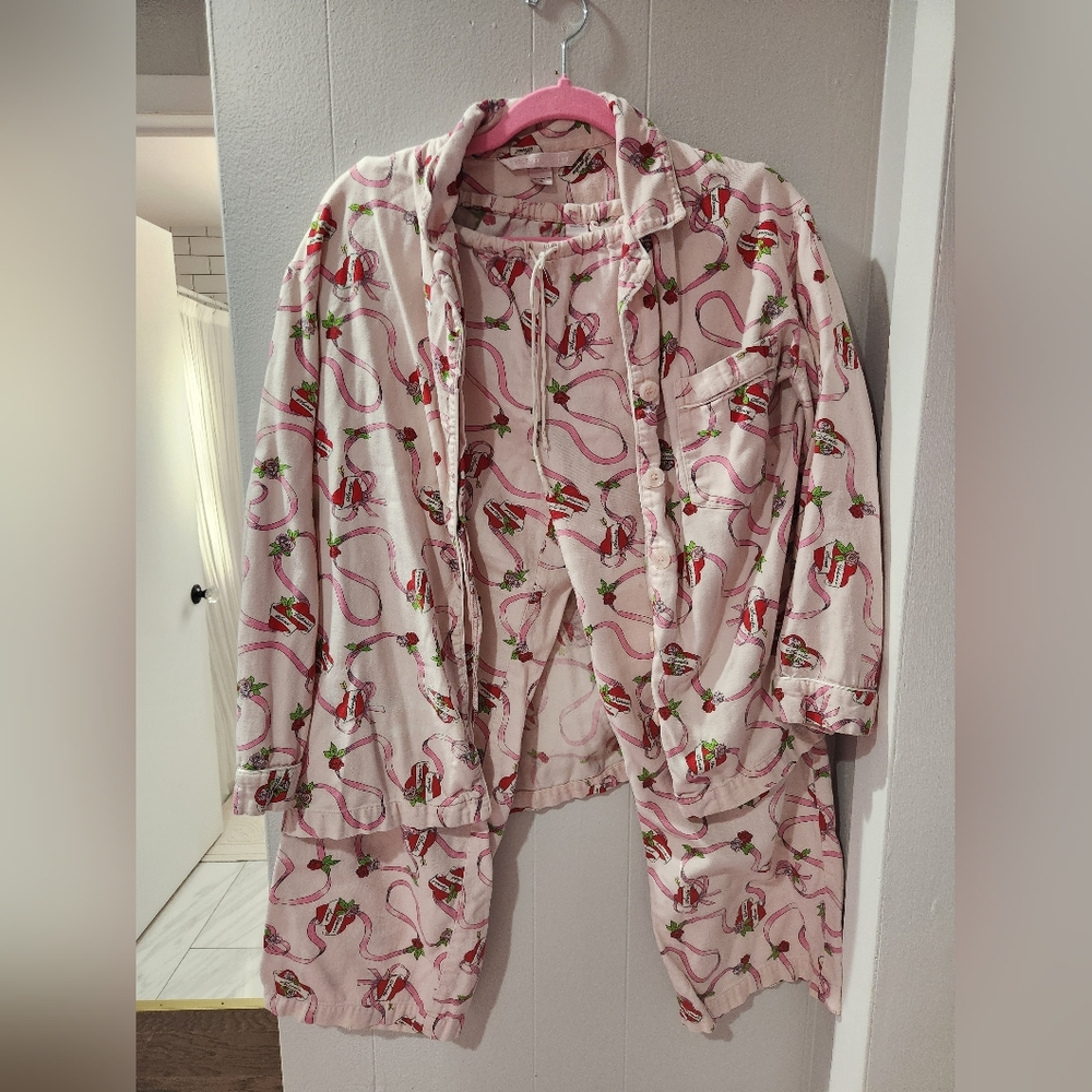 Rare Vintage Victoria Secret Christmas Pajama Set S